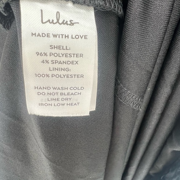 Lulus Satin Cowl Neck Front High Slit Strappy Romantic Maxi Dress In Black - Picture 10 of 10